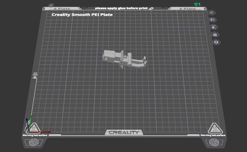 3D-модель Рычаг включения (предохранителя) для газонокосилки Makita